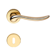 BETA Lever Handle on Rose in Aged Brass